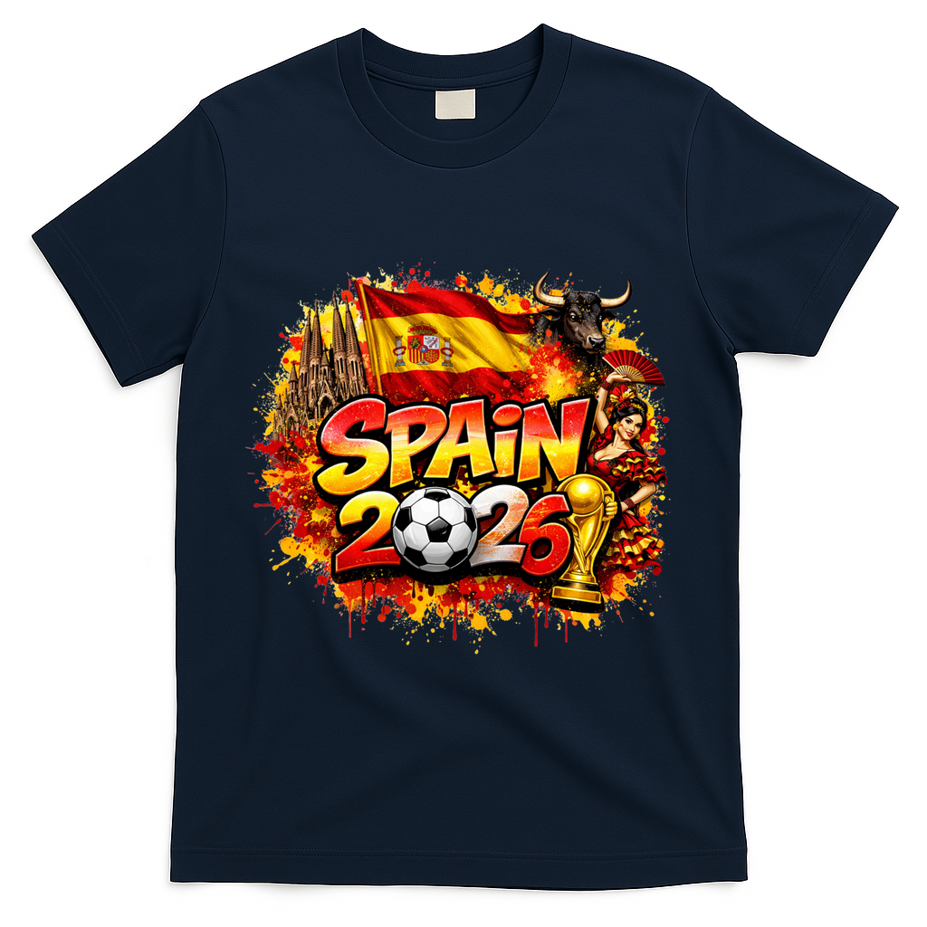 SPAIN North America Soccer Tournament 2026 T-Shirt - Navy