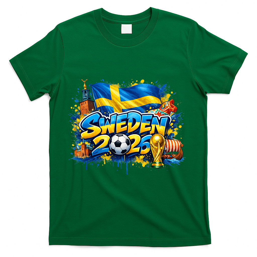 SWEDEN North America Soccer Tournament 2026 T-Shirt - Green
