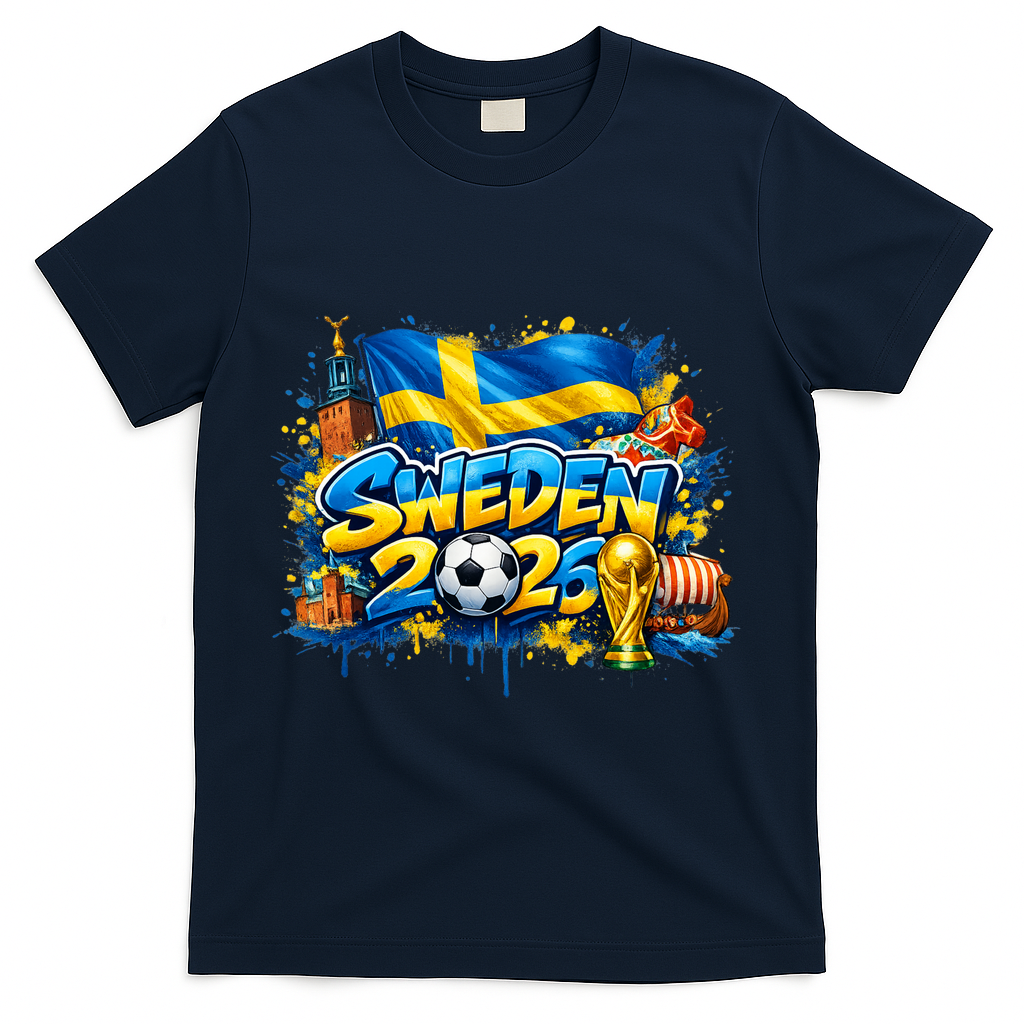 SWEDEN North America Soccer Tournament 2026 T-Shirt - Navy