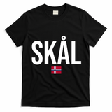 Skal Norwegian Phrase Saying Gift Cheers In Norway T-Shirt - Black
