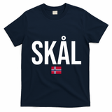 Skal Norwegian Phrase Saying Gift Cheers In Norway T-Shirt - Navy Blue