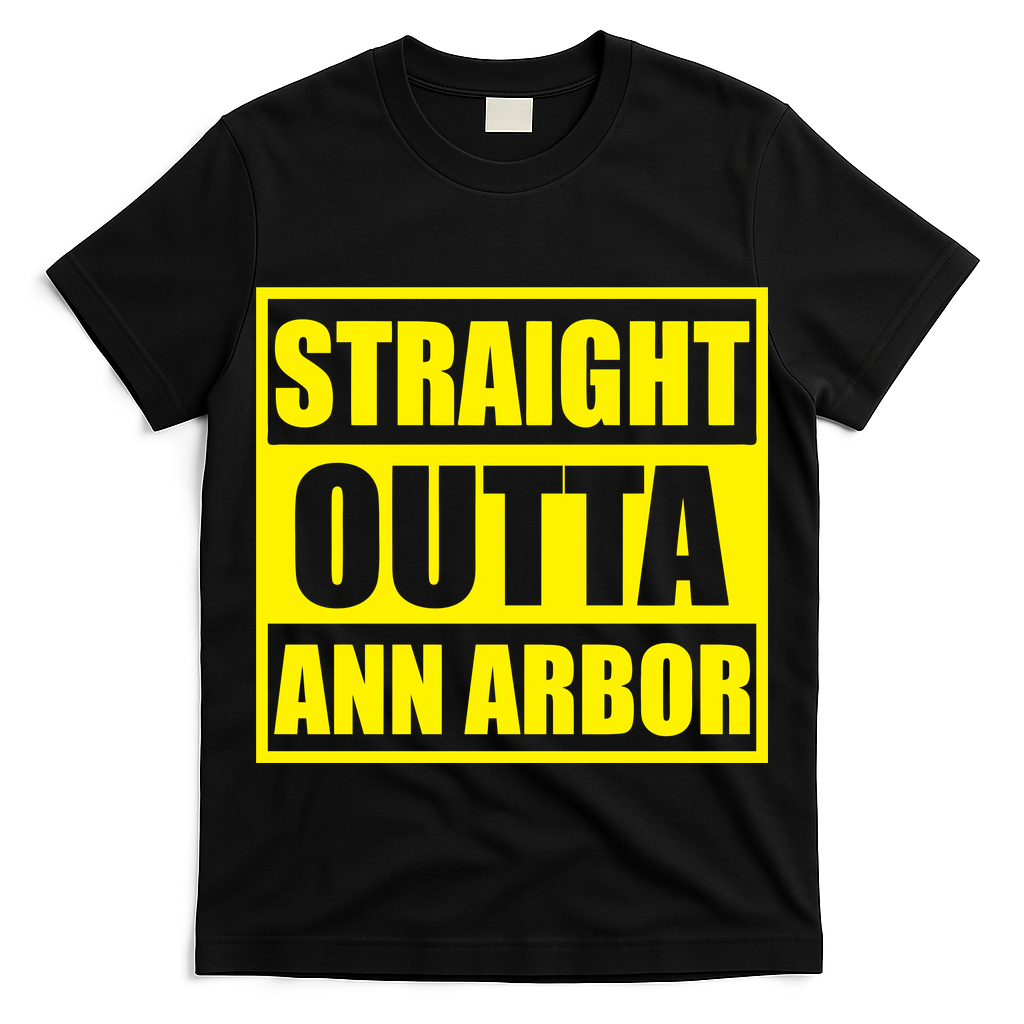 Football Straight Outta Ann Arbor Michigan T-Shirt
