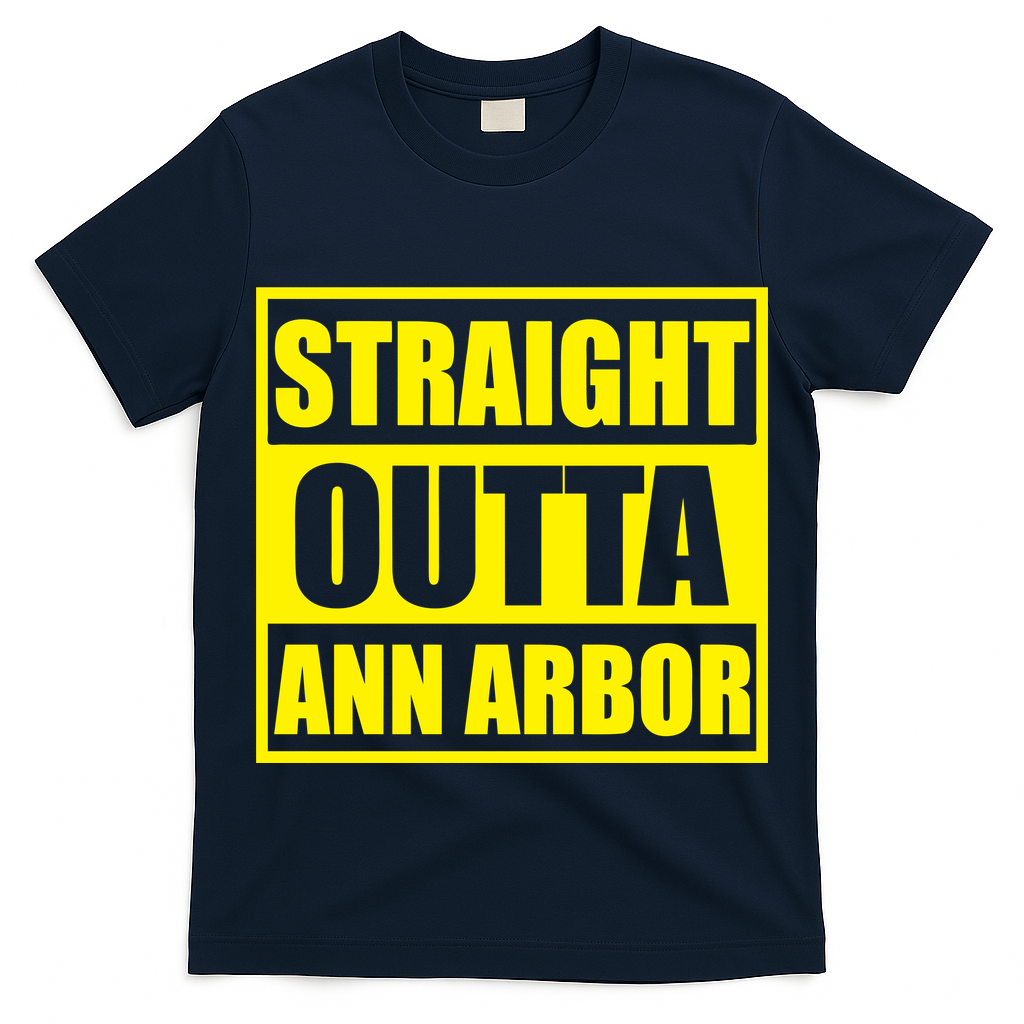Football Straight Outta Ann Arbor Michigan T-Shirt