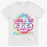 School's Out For Summer Tie Dye T-Shirt - White