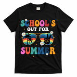 Schools Out For Summer Hippie Retro T-Shirt - Black