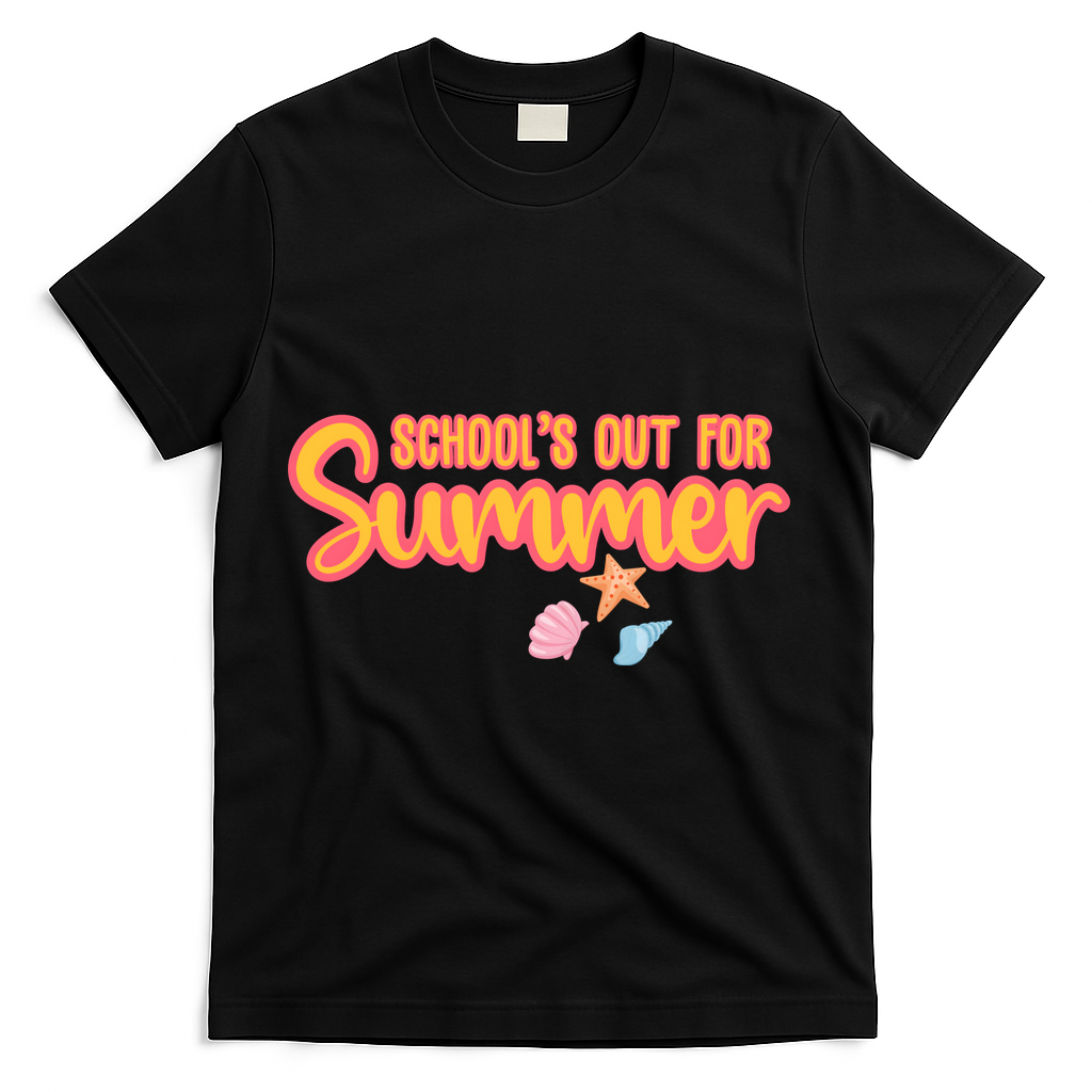 Schools Out For Summer Cute T-Shirt - Black