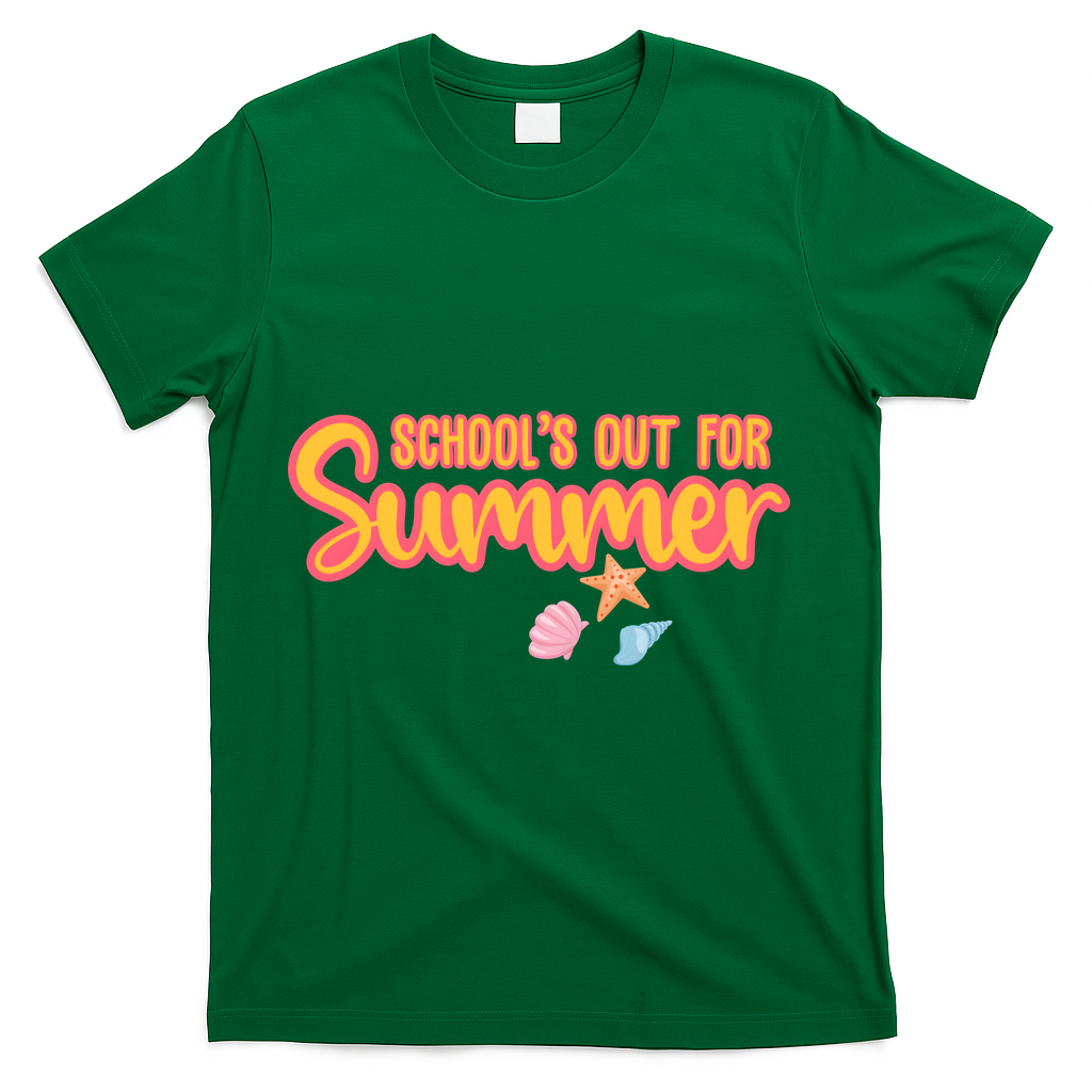 Schools Out For Summer Cute T-Shirt - Green
