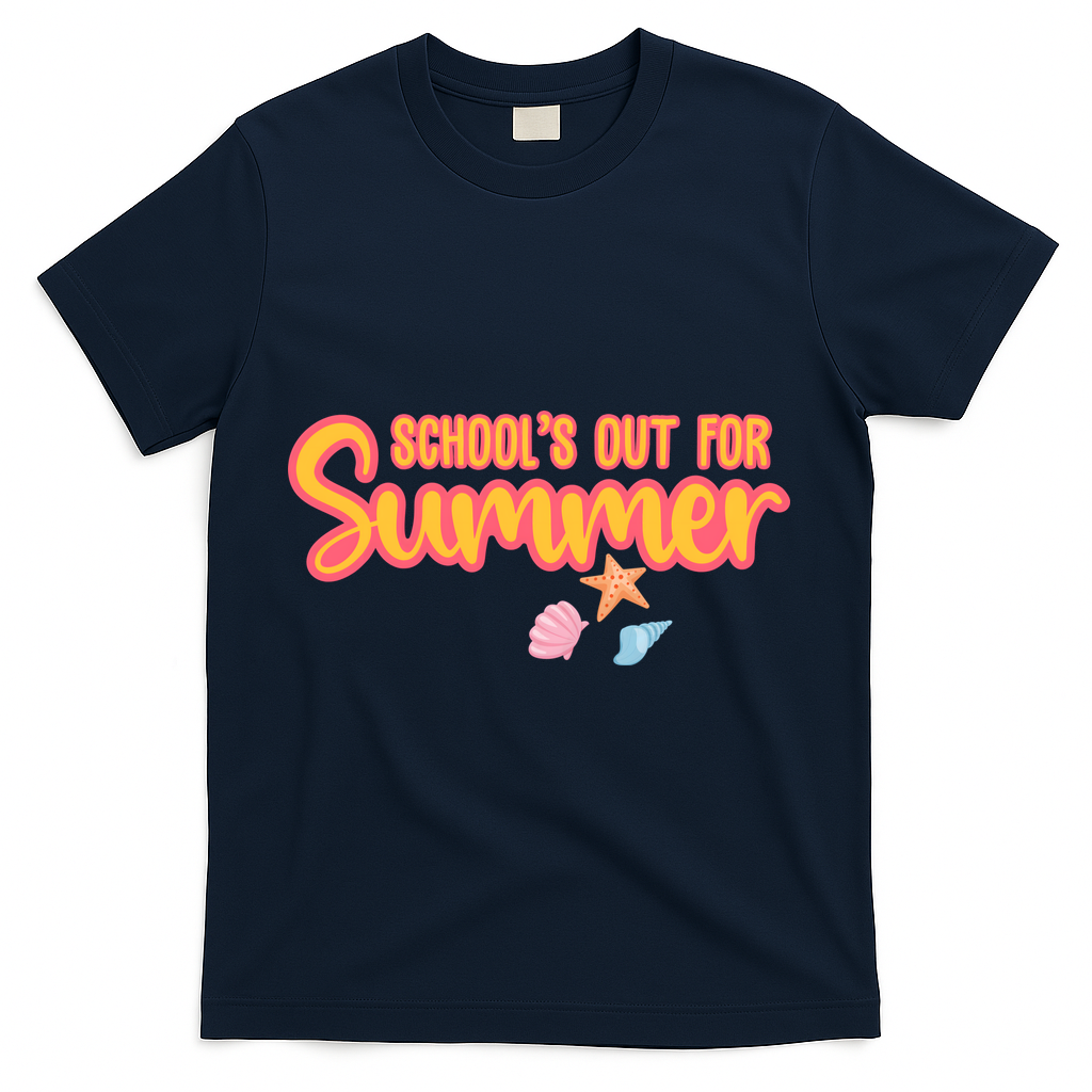 Schools Out For Summer Cute T-Shirt - Navy