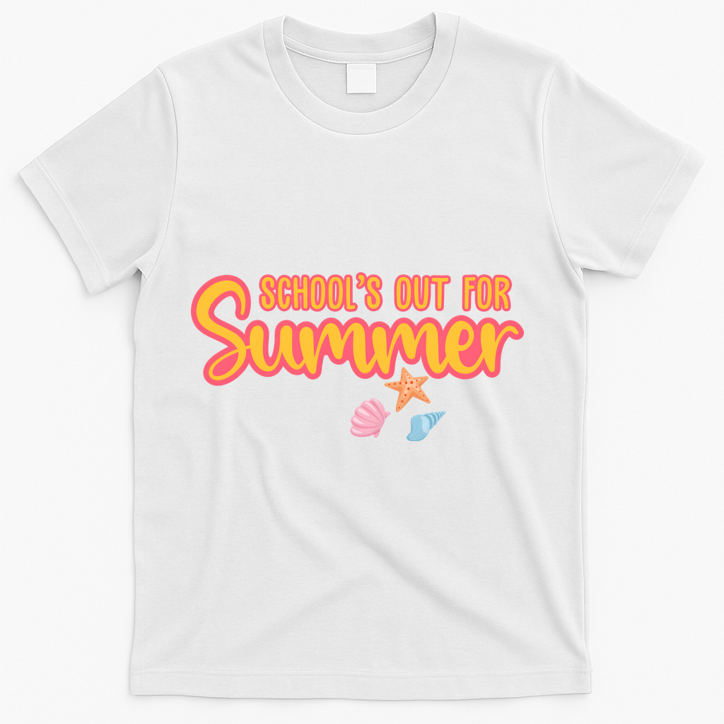 Schools Out For Summer Cute T-Shirt - White