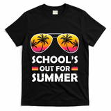 School's Out For Summer Palm Trees T-Shirt - Black