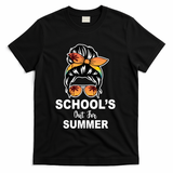 Schools Out For Summer Female Bun Sunglass T-Shirt - Black