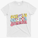 Schools Out For Summer Graduation Students Teacher Vacation. T-Shirt - White
