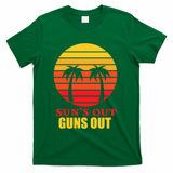 Sun's Out Guns Out Summer Party T-Shirt - Green