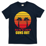 Sun's Out Guns Out Summer Party T-Shirt - Navy