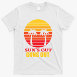 Sun's Out Guns Out Summer Party T-Shirt - White