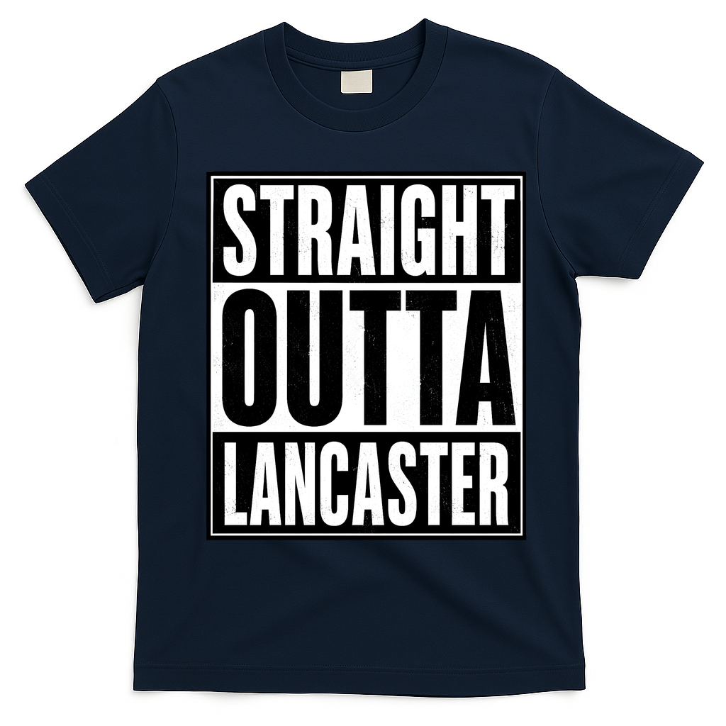 Straight Outta Lancaster T-Shirt - Navy Blue