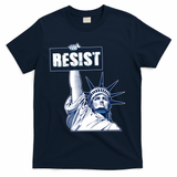 Statue of Liberty Resist Protest Fight T-Shirt - Navy