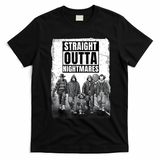 Straight Outta Nightmares Horror Halloween Scary T-Shirt - Black