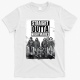 Straight Outta Nightmares Horror Halloween Scary T-Shirt - White