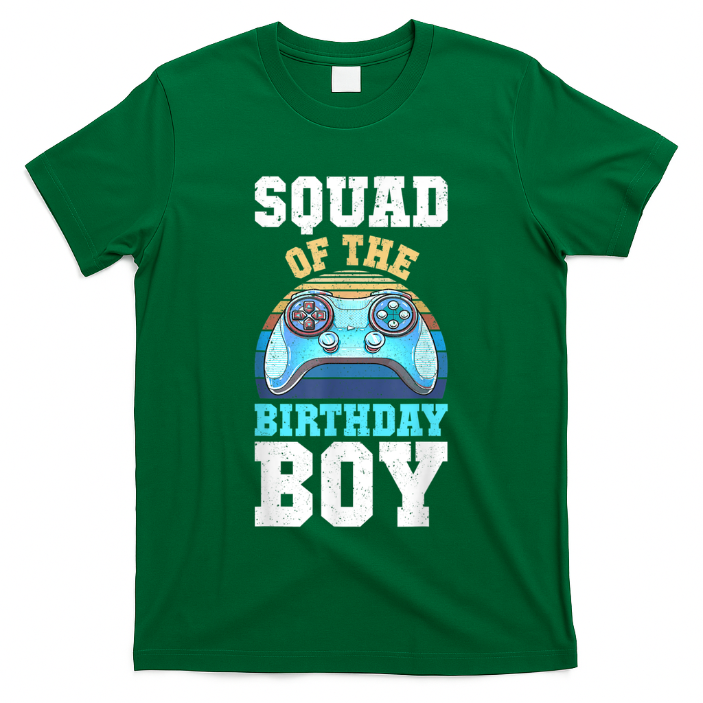 Squad Of The Birthday Boy Matching Video Gamer Birthday T-Shirt