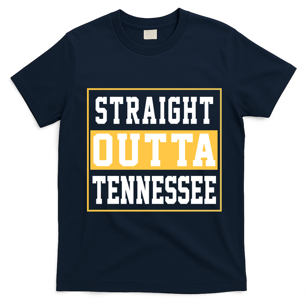 Straight Outta Tennessee T-Shirt - Navy Blue