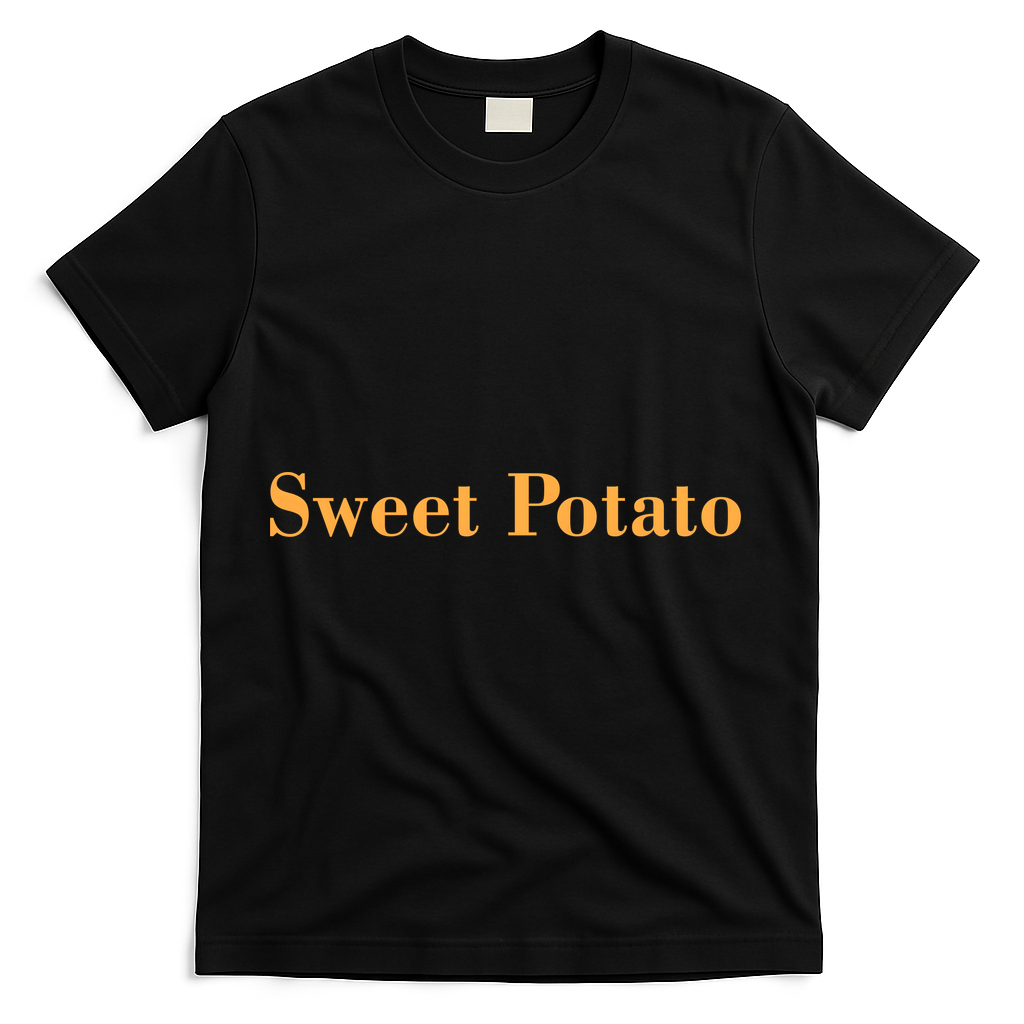 Sweet Potato And Kind Of Rude Potato Matching Thanksgiving T-Shirt - Black