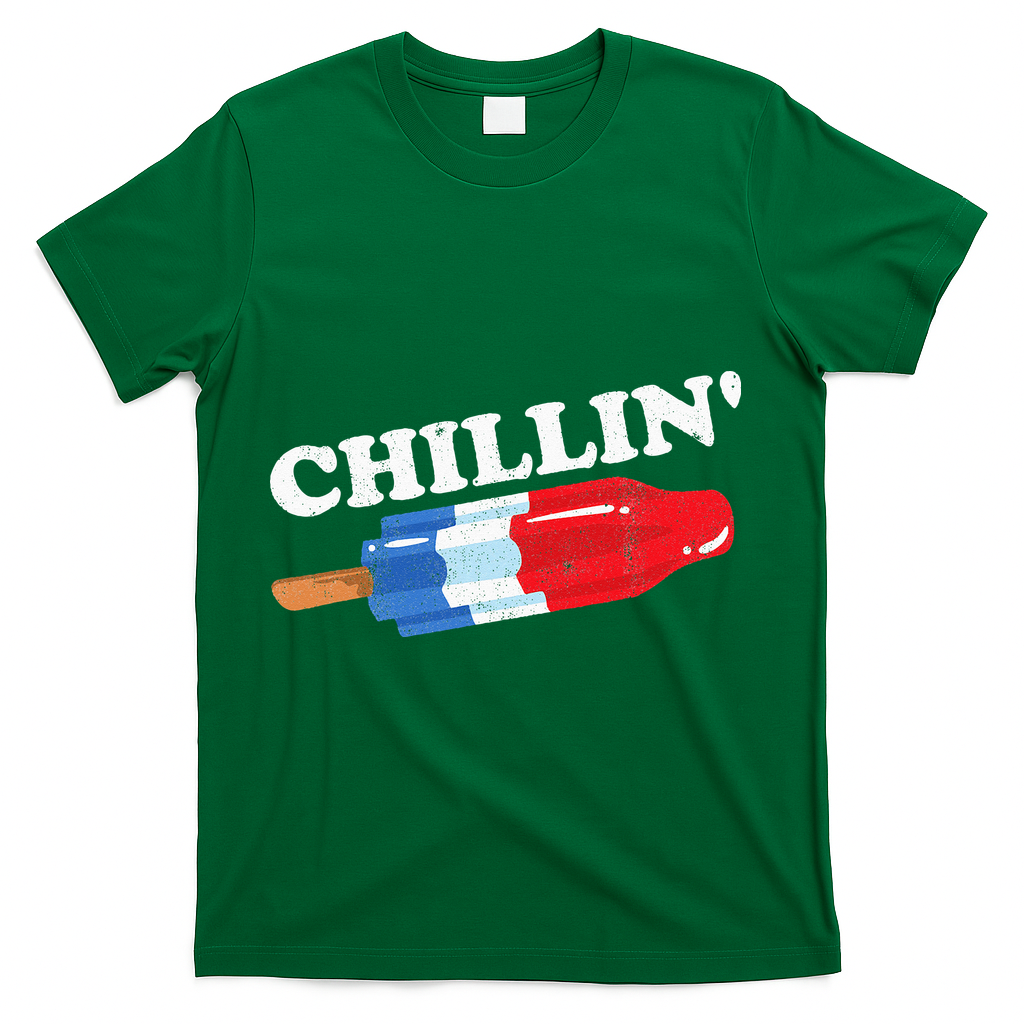 Summer Popsicle Chillin Funny Bomb Retro 80s Pop Gift T-Shirt - Green
