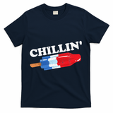 Summer Popsicle Chillin Funny Bomb Retro 80s Pop Gift T-Shirt - Navy
