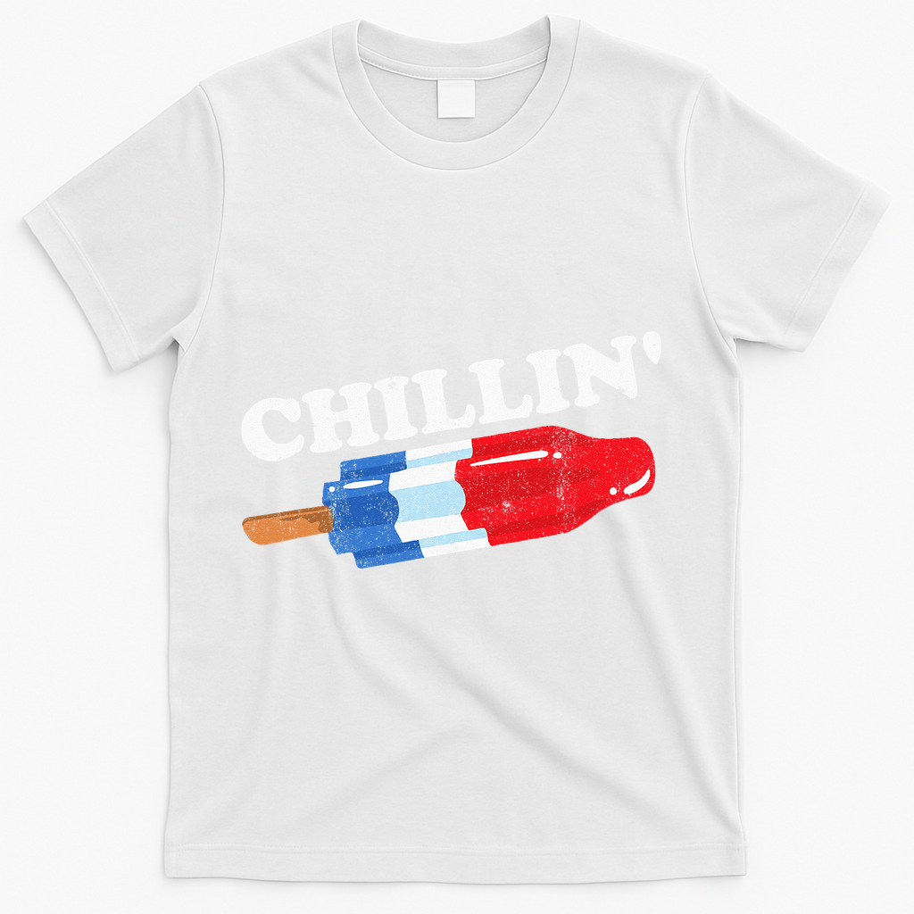 Summer Popsicle Chillin Funny Bomb Retro 80s Pop Gift T-Shirt - White