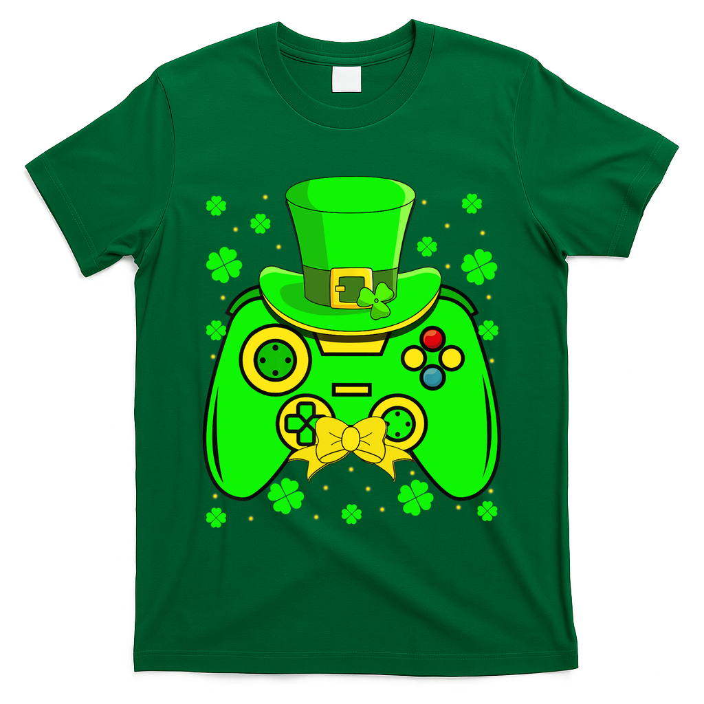 St Patricks Day Video Game Gaming Gamer Gift T-Shirt
