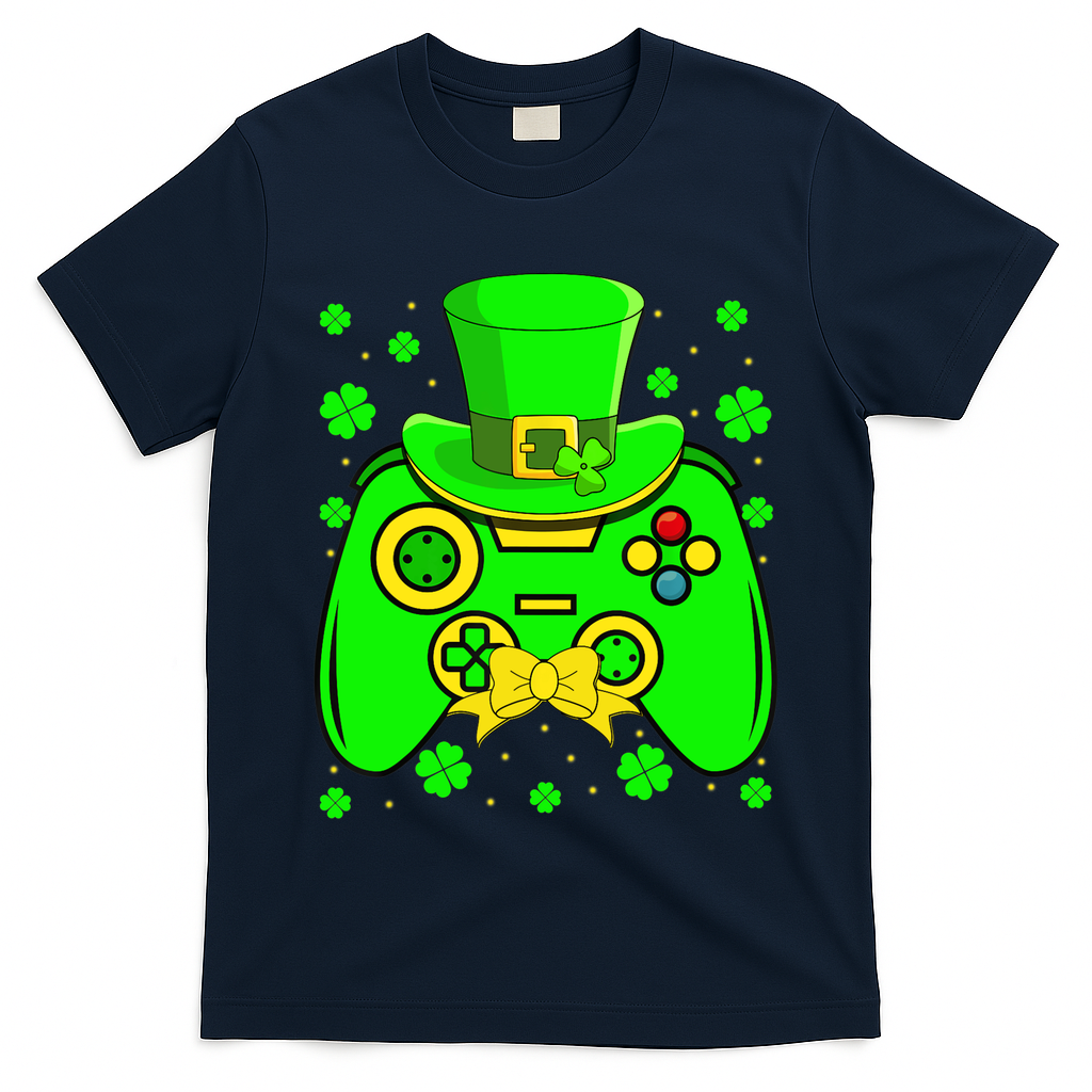 St Patricks Day Video Game Gaming Gamer Gift T-Shirt