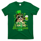 St Patrick's Day Its Me I Am The Shenanigans Raccoon T-Shirt