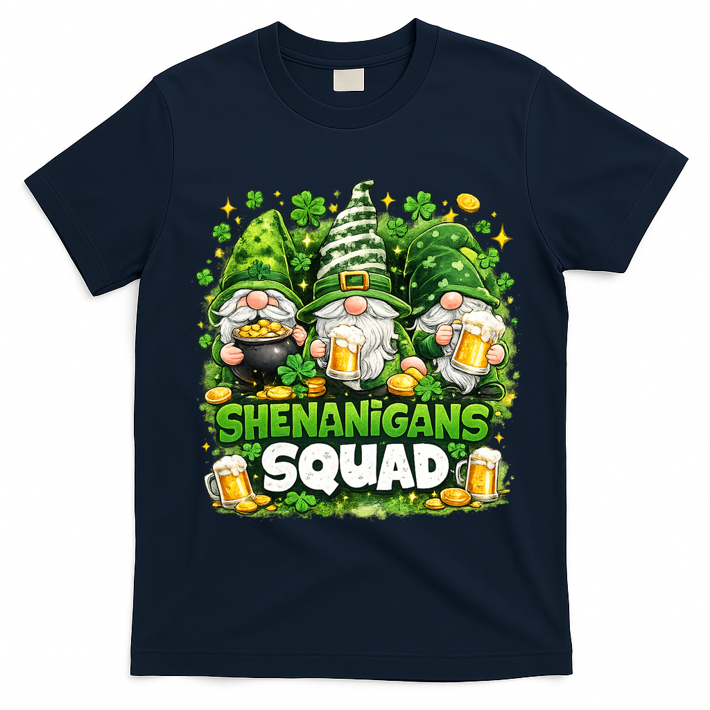St Patricks Day Irish Gnomes Shenanigans Squad T-Shirt