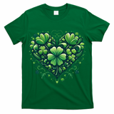 St Patrick's Day Shamrock Clover Heart T-Shirt