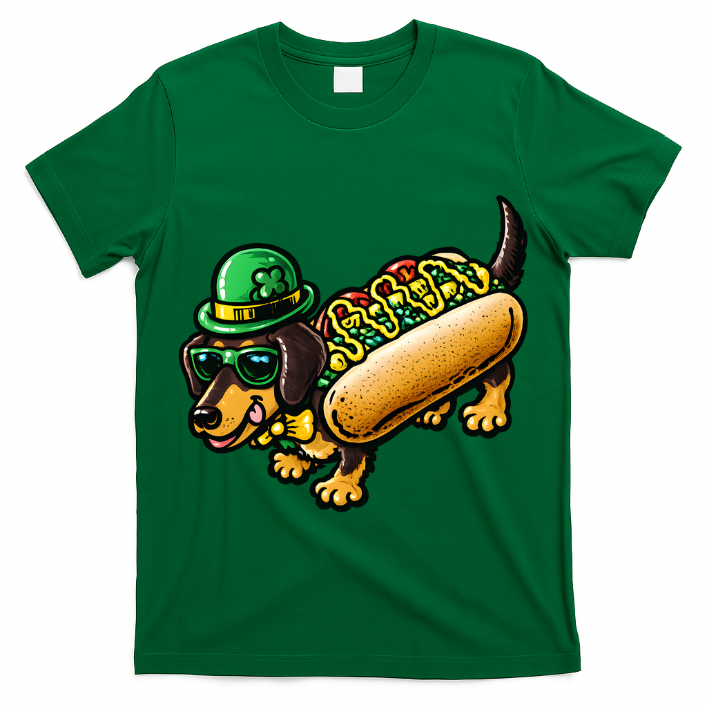 St Patricks Day Chicago Irish Dog Funny Cute T-Shirt