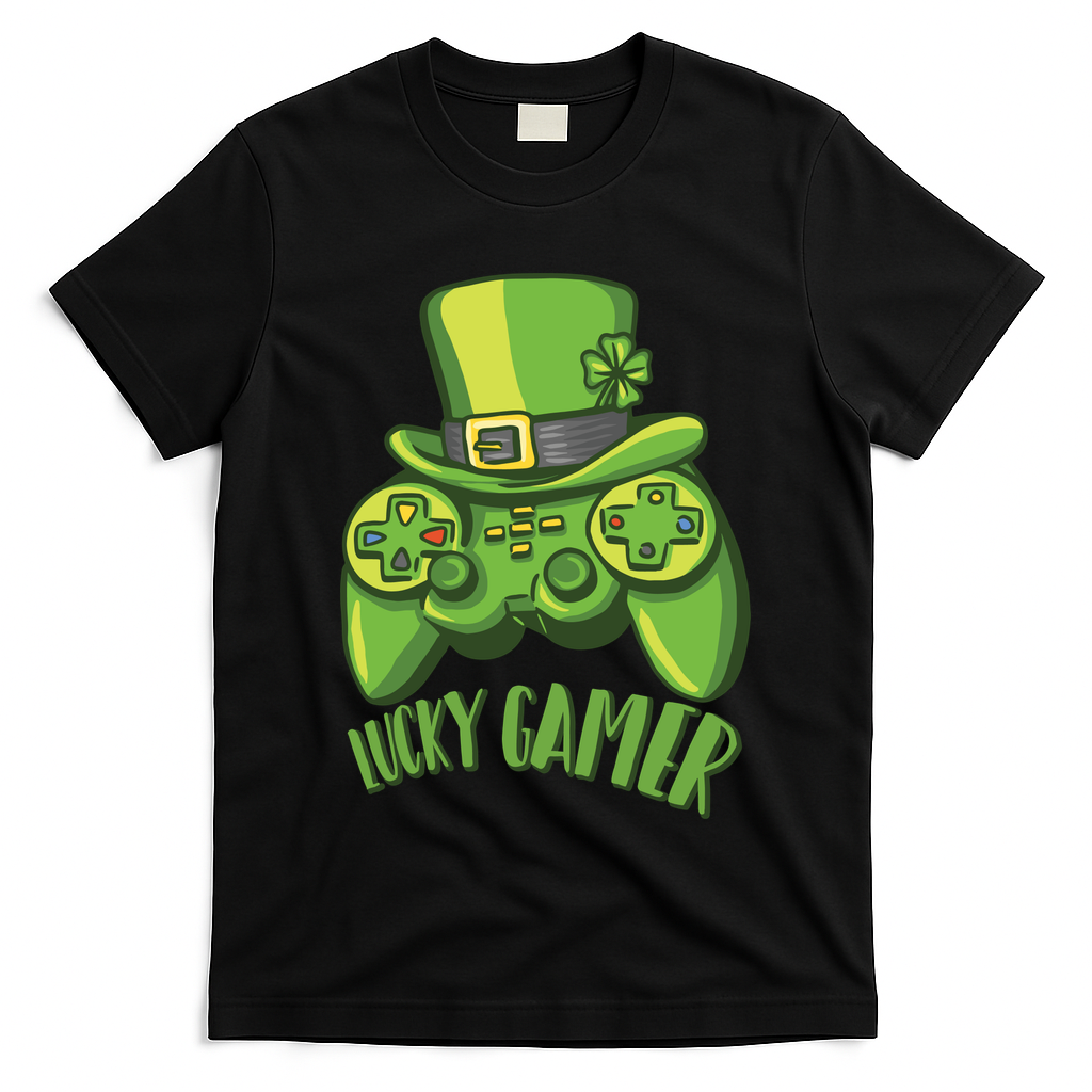  St Patricks Day Lucky Gamer T-Shirt