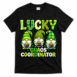 St Patrick's Day Lucky Chaos Coordonator Shamrock Irish Gnomes T-Shirt