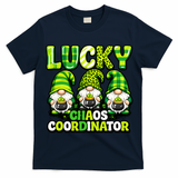 St Patrick's Day Lucky Chaos Coordonator Shamrock Irish Gnomes T-Shirt