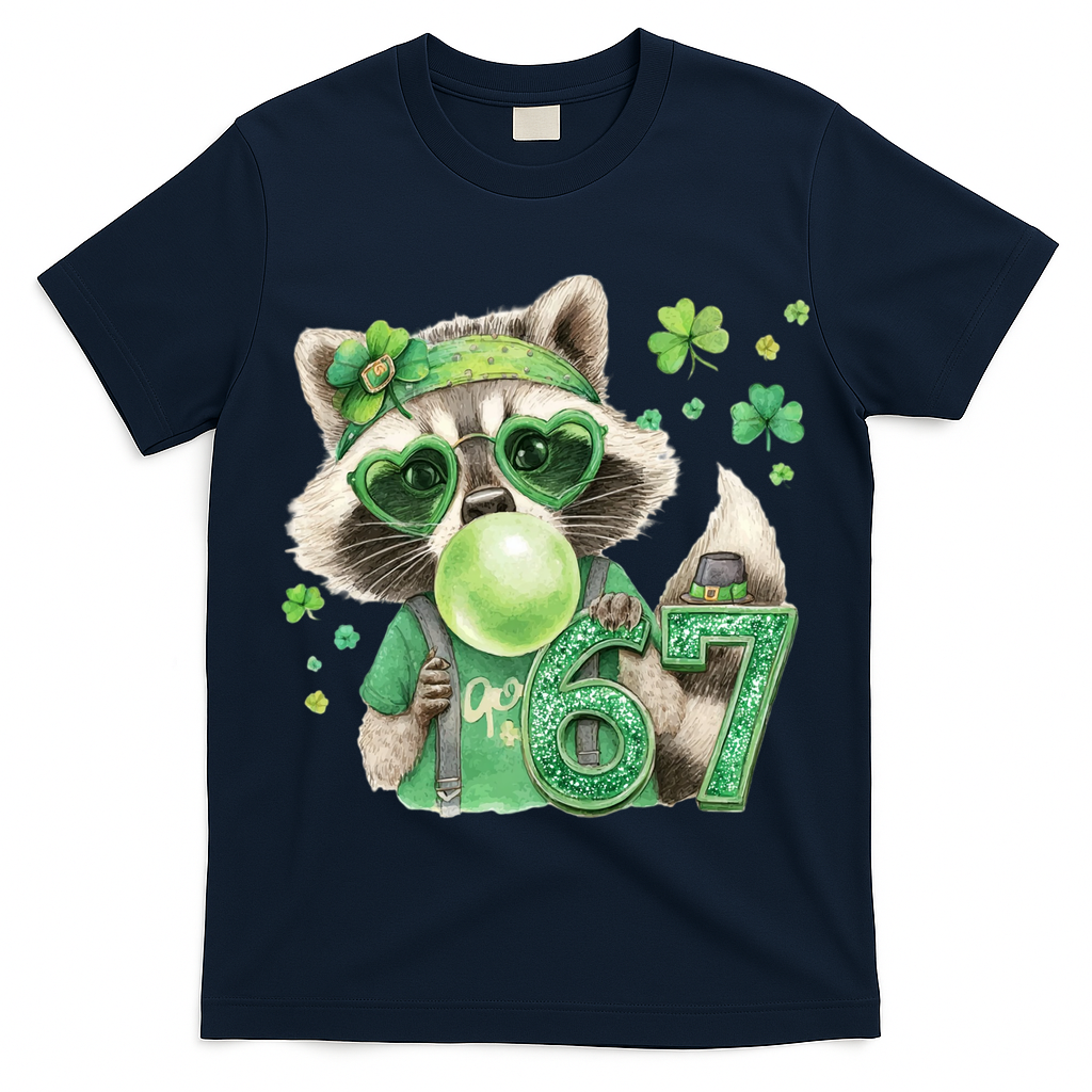St Patrick?? Day 67 Raccoon Viral Meme T-Shirt