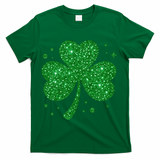 St Patrick's Day Glittery Shamrock Clover T-Shirt