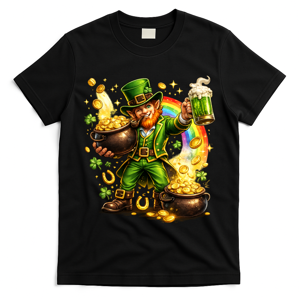 St Patricks Day Irish Leprechaun Pot Of Gold T-Shirt