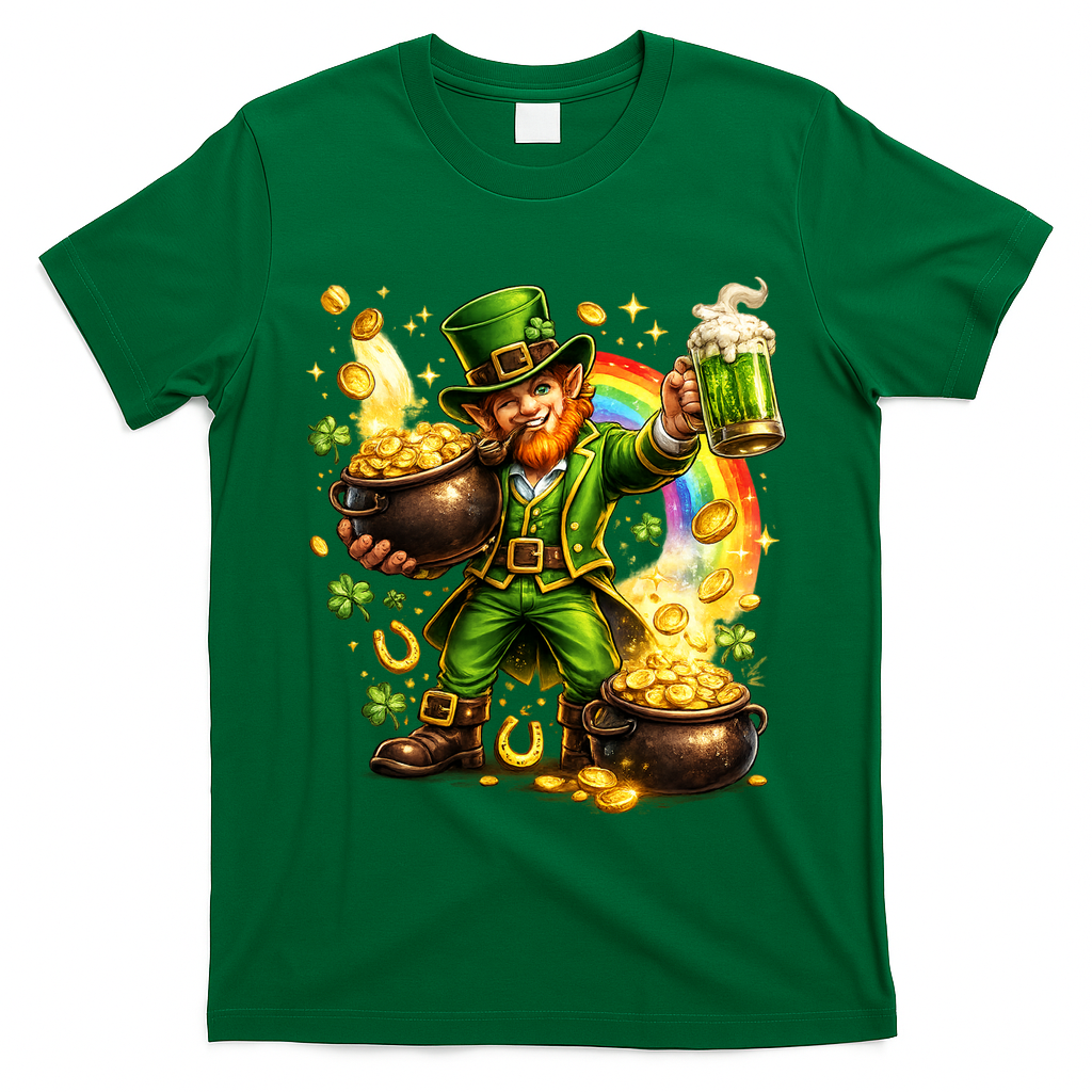 St Patricks Day Irish Leprechaun Pot Of Gold T-Shirt