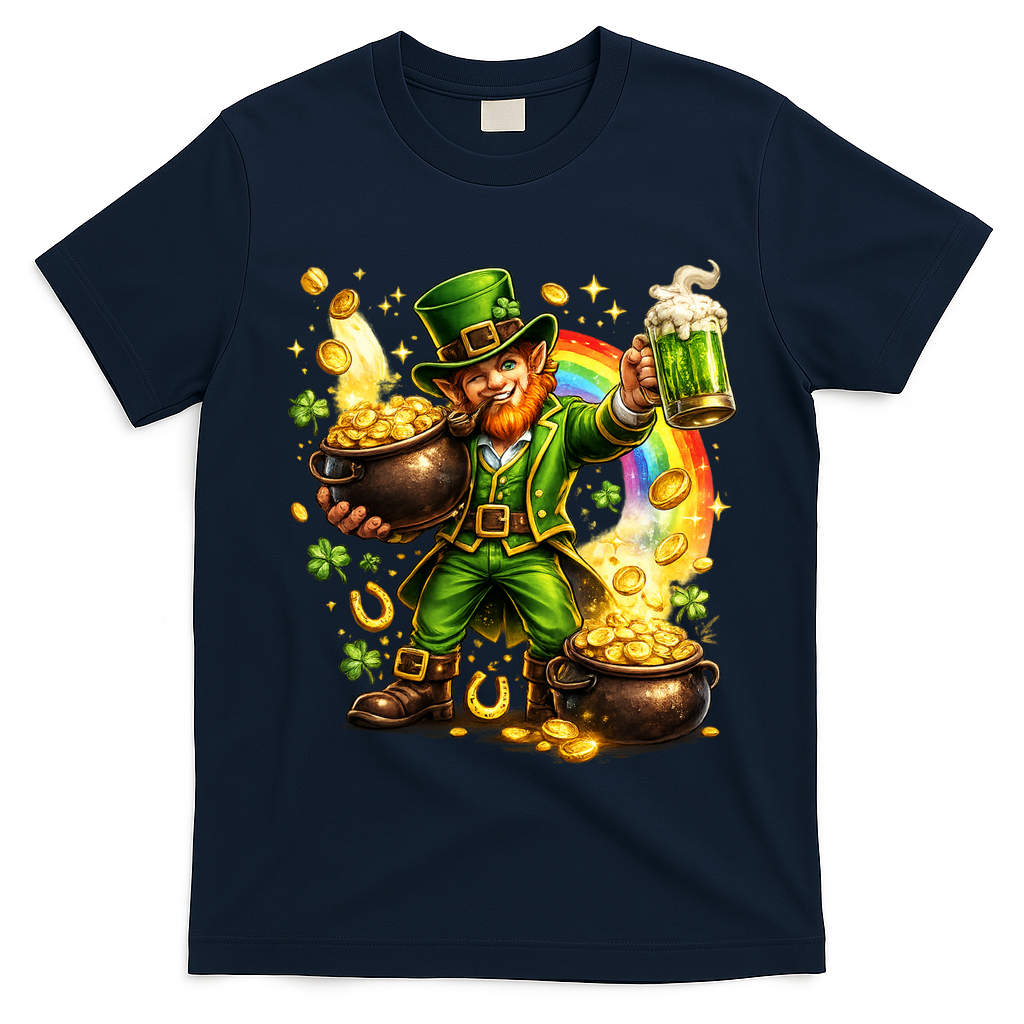 St Patricks Day Irish Leprechaun Pot Of Gold T-Shirt