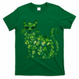 St Patrick's Day Lucky Shamrock Clover Cat T-Shirt