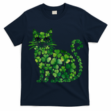 St Patrick's Day Lucky Shamrock Clover Cat T-Shirt