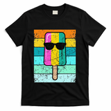 Summer Popsicle Funny Ice Cream Beach Pool Party T-Shirt - Black