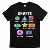 Shapes Pre K Kindergarten Teacher Back To School Gift T-Shirt - Black