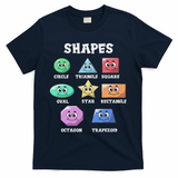 Shapes Pre K Kindergarten Teacher Back To School Gift T-Shirt - Navy