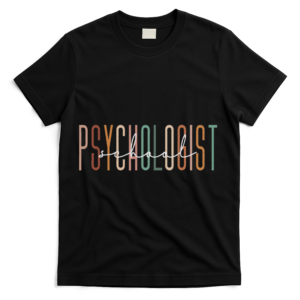School Psychologist Psychology Teahcher Appreciation T-Shirt - Black