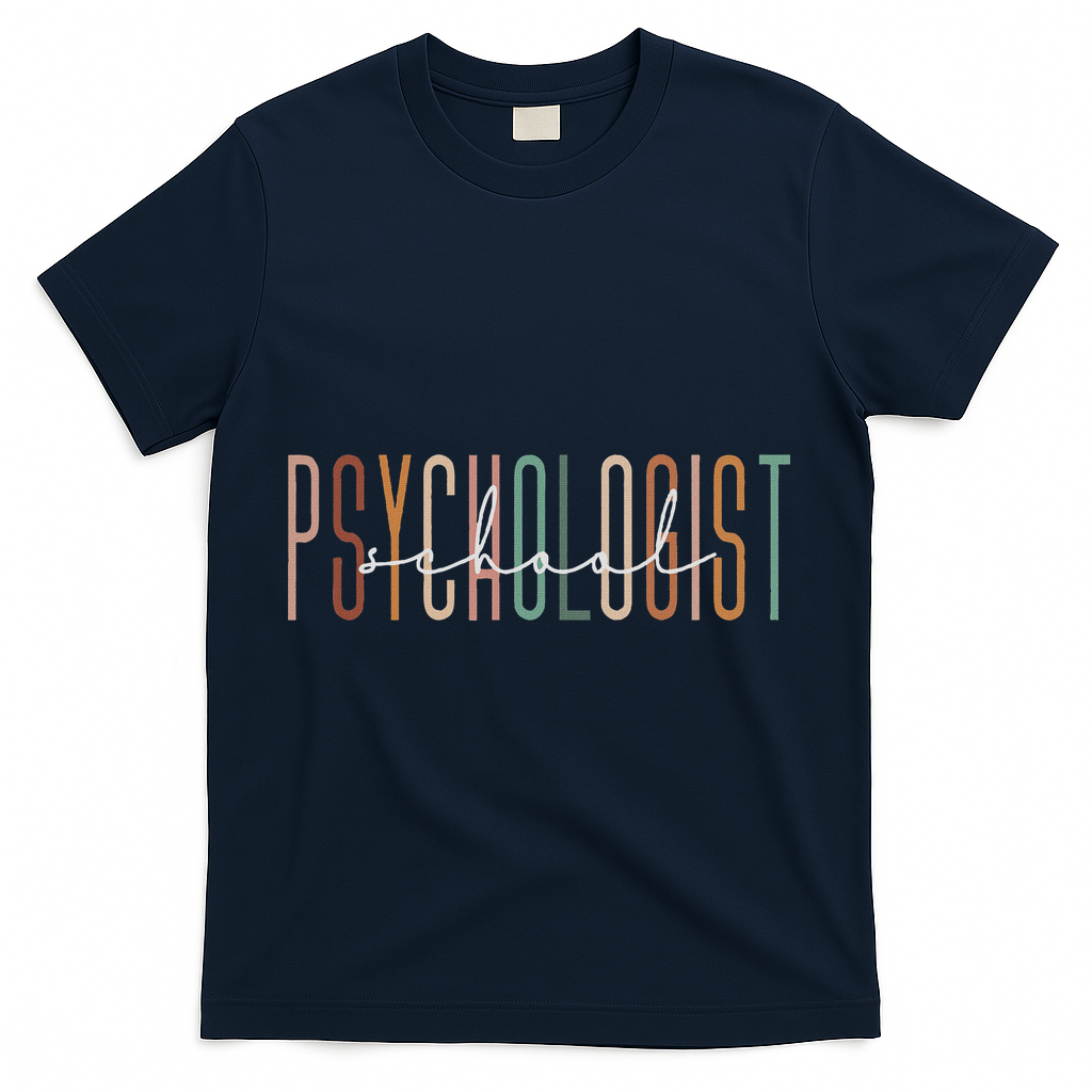 School Psychologist Psychology Teahcher Appreciation T-Shirt - Navy